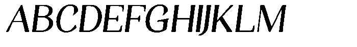 Gafisah Round Medium Slant Font UPPERCASE