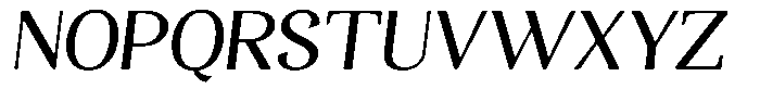 Gafisah Round Medium Slant Font UPPERCASE