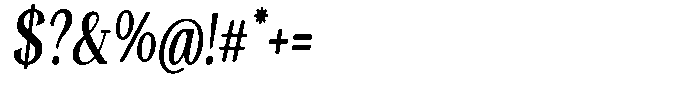Gafisah Round Semi Bold Condensed Slant Font OTHER CHARS
