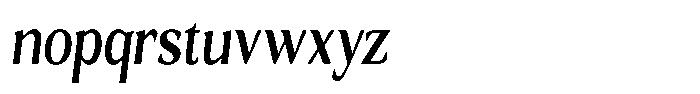 Gafisah Round Semi Bold Condensed Slant Font LOWERCASE