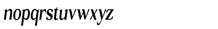 Gafisah Round Semi Bold Extra Condensed Slant Font LOWERCASE