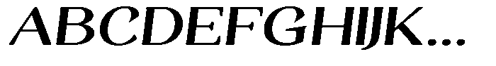 Gafisah Round Semi Bold Extra Expanded Slant Font UPPERCASE