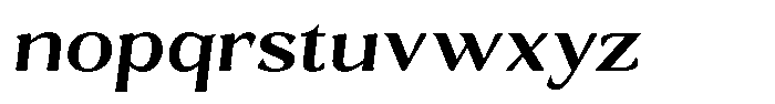 Gafisah Round Semi Bold Semi Expanded Slant Font LOWERCASE