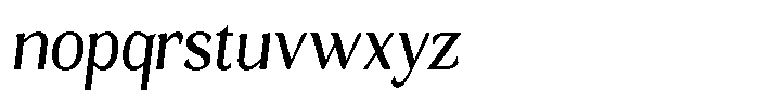 Gafisah Round Semi Condensed Slant Font LOWERCASE
