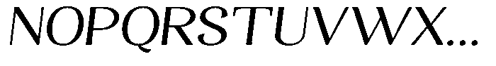 Gafisah Round Semi Expanded Slant Font UPPERCASE