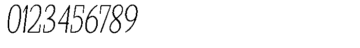 Gafisah Round Thin Condensed Slant Font OTHER CHARS