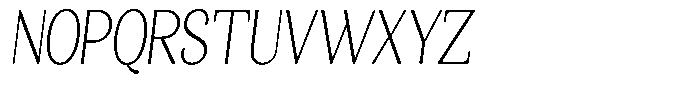 Gafisah Round Thin Condensed Slant Font UPPERCASE