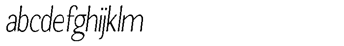 Gafisah Round Thin Condensed Slant FONT