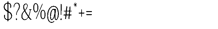 Gafisah Round Thin Condensed Font OTHER CHARS