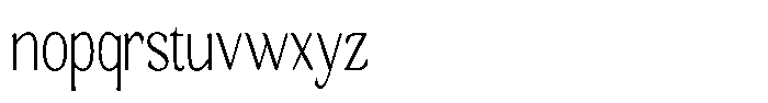 Gafisah Round Thin Condensed Font LOWERCASE