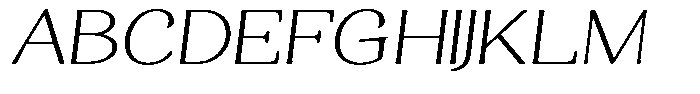 Gafisah Round Thin Expanded Slant Font UPPERCASE