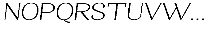 Gafisah Round Thin Expanded Slant Font UPPERCASE