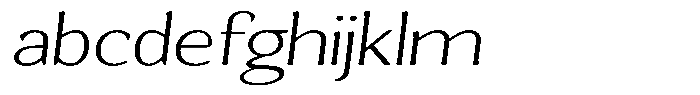 Gafisah Round Thin Expanded Slant FONT