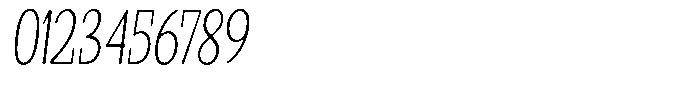 Gafisah Round Thin Extra Condensed Slant Font OTHER CHARS