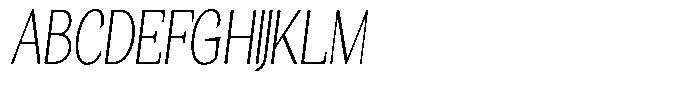Gafisah Round Thin Extra Condensed Slant Font UPPERCASE