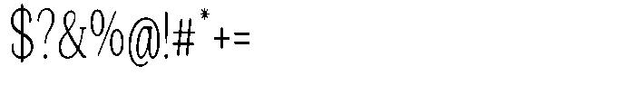 Gafisah Round Thin Extra Condensed Font OTHER CHARS