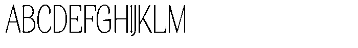 Gafisah Round Thin Extra Condensed Font UPPERCASE