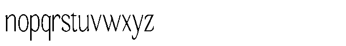 Gafisah Round Thin Extra Condensed Font LOWERCASE