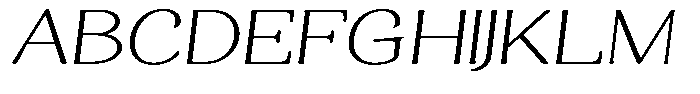 Gafisah Round Thin Extra Expanded Slant Font UPPERCASE