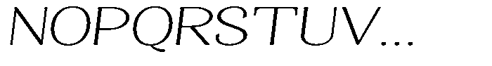 Gafisah Round Thin Extra Expanded Slant Font UPPERCASE