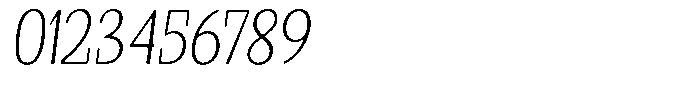 Gafisah Round Thin Semi Condensed Slant Font OTHER CHARS