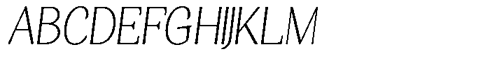Gafisah Round Thin Semi Condensed Slant Font UPPERCASE