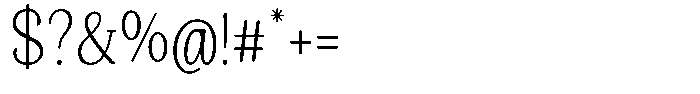 Gafisah Round Thin Semi Condensed Font OTHER CHARS