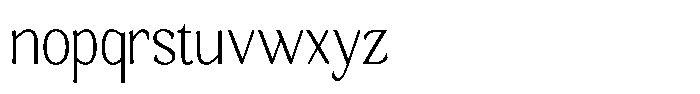 Gafisah Round Thin Semi Condensed Font LOWERCASE