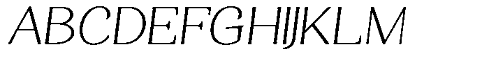 Gafisah Round Thin Semi Expanded Slant Font UPPERCASE