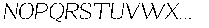 Gafisah Round Thin Semi Expanded Slant Font UPPERCASE