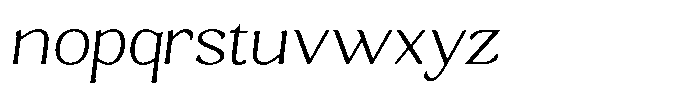 Gafisah Round Thin Semi Expanded Slant Font LOWERCASE