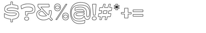 Gafiton Rounded Outline Font OTHER CHARS