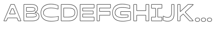 Gafiton Rounded Outline Font UPPERCASE