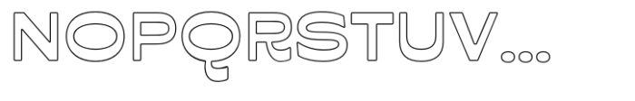 Gafiton Rounded Outline Font UPPERCASE