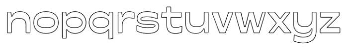 Gafiton Rounded Outline Font LOWERCASE