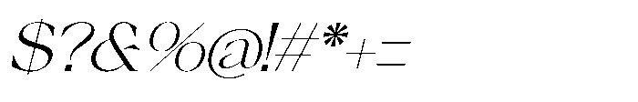 Gafloc Italic Font OTHER CHARS