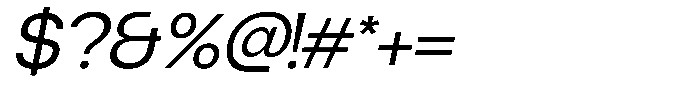 Gaglio Italic Font OTHER CHARS