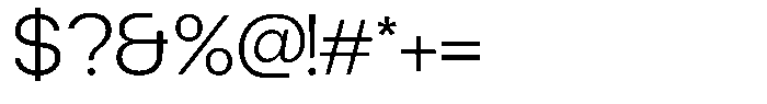 Gaglio Light Font OTHER CHARS