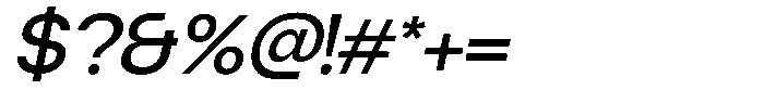 Gaglio Medium Italic Font OTHER CHARS