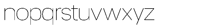 Gaglio Thin Font LOWERCASE