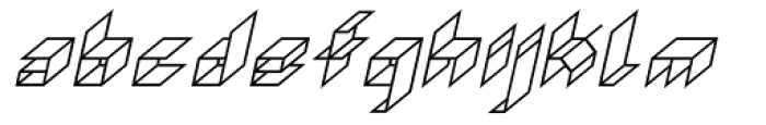 Gaijin Normal Oblique Font LOWERCASE