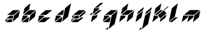 Gaijin Shadow Oblique Font LOWERCASE