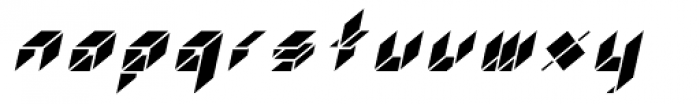 Gaijin Shadow Oblique Font LOWERCASE