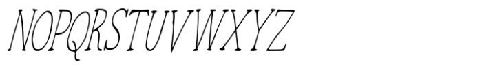 Gain And Reverb Thin Condensed Oblique Font UPPERCASE