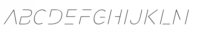 Galactica Extralight Italic Font LOWERCASE