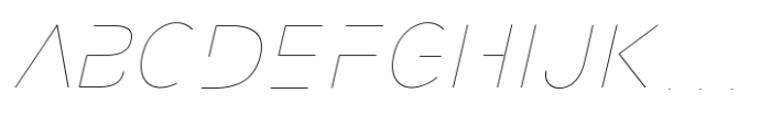 Galactica Thin Italic Font UPPERCASE