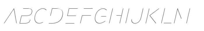 Galactica Thin Italic Font LOWERCASE
