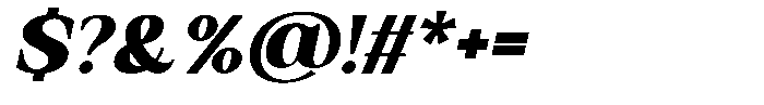 Galafera Black Italic Font OTHER CHARS