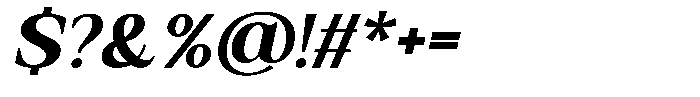 Galafera Bold Italic Font OTHER CHARS