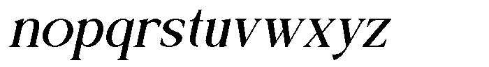 Galafera Italic Font LOWERCASE